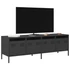 Kép 1/11 - Fekete hidegen hengerelt acél TV-szekrény 135 x 39 x 43,5 cm