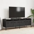 Kép 3/11 - Fekete hidegen hengerelt acél TV-szekrény 135 x 39 x 43,5 cm