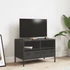 Kép 3/11 - Fekete hidegen hengerelt acél TV-szekrény 68 x 39 x 43,5 cm