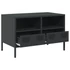 Kép 4/11 - Fekete hidegen hengerelt acél TV-szekrény 68 x 39 x 43,5 cm