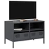Kép 1/11 - Antracitszürke hidegen hengerelt acél TV-szekrény 68x39x43,5 cm