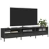 Kép 1/11 - Fekete hidegen hengerelt acél TV-szekrény 202 x 39 x 43,5 cm