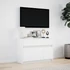 Kép 4/11 - Fehér szerelt fa TV-szekrény LED-ekkel 91 x 34 x 61 cm