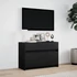 Kép 4/11 - Fekete szerelt fa TV-szekrény LED-ekkel 91 x 34 x 61 cm