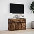 Kép 4/11 - Füstös tölgy színű szerelt fa LED-es TV-szekrény 91x34x61 cm