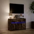 Kép 5/11 - Füstös tölgy színű szerelt fa LED-es TV-szekrény 91x34x61 cm