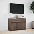 Kép 4/11 - Barna tölgy színű szerelt fa LED-es TV-szekrény 91x34x61 cm