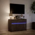 Kép 5/11 - Barna tölgy színű szerelt fa LED-es TV-szekrény 91x34x61 cm
