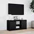 Kép 4/11 - Fekete szerelt fa TV-szekrény LED-ekkel 100 x 34 x 50 cm