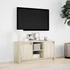Kép 4/11 - Sonoma tölgy színű szerelt fa LED-es TV-szekrény 100x34x50 cm