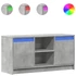 Kép 2/11 - Betonszürke szerelt fa TV-szekrény LED-ekkel 100 x 34 x 50 cm