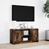 Kép 4/11 - Füstös tölgy színű szerelt fa LED-es TV-szekrény 100x34x50 cm