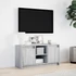 Kép 4/11 - Szürke sonoma színű szerelt fa LED-es TV-szekrény 100x34x50 cm