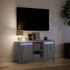 Kép 5/11 - Szürke sonoma színű szerelt fa LED-es TV-szekrény 100x34x50 cm