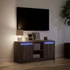 Kép 5/11 - Barna tölgy színű szerelt fa LED-es TV-szekrény 100x34x50 cm