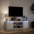 Kép 5/11 - Fehér szerelt fa TV-szekrény LED-ekkel 139,5 x 34 x 50 cm
