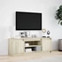 Kép 4/11 - Sonoma tölgy színű szerelt fa LED-es TV-szekrény 139,5x34x50 cm
