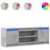 Kép 2/11 - Betonszürke szerelt fa TV-szekrény LED-ekkel 139,5 x 34 x 50 cm