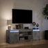 Kép 5/11 - Betonszürke szerelt fa TV-szekrény LED-ekkel 139,5 x 34 x 50 cm