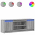 Kép 2/11 - Szürke sonoma színű szerelt fa LED-es TV-szekrény 139,5x34x50cm