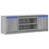 Kép 3/11 - Szürke sonoma színű szerelt fa LED-es TV-szekrény 139,5x34x50cm