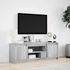 Kép 4/11 - Szürke sonoma színű szerelt fa LED-es TV-szekrény 139,5x34x50cm