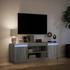 Kép 5/11 - Szürke sonoma színű szerelt fa LED-es TV-szekrény 139,5x34x50cm