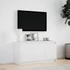 Kép 4/11 - Fehér szerelt fa TV-szekrény LED-ekkel 100 x 34 x 50 cm