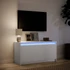 Kép 5/11 - Fehér szerelt fa TV-szekrény LED-ekkel 100 x 34 x 50 cm