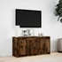 Kép 4/11 - Füstös tölgy színű szerelt fa LED-es TV-szekrény 100x34x50 cm