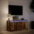 Kép 5/11 - Füstös tölgy színű szerelt fa LED-es TV-szekrény 100x34x50 cm