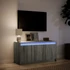 Kép 5/11 - Szürke sonoma színű szerelt fa LED-es TV-szekrény 100x34x50 cm