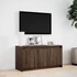 Kép 4/11 - Barna tölgy színű szerelt fa LED-es TV-szekrény 100x34x50 cm