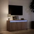 Kép 5/11 - Barna tölgy színű szerelt fa LED-es TV-szekrény 100x34x50 cm