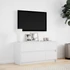 Kép 4/11 - Fehér szerelt fa TV-szekrény LED-ekkel 100 x 34 x 50 cm