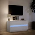 Kép 5/11 - Fehér szerelt fa TV-szekrény LED-ekkel 100 x 34 x 50 cm