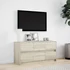 Kép 4/11 - Sonoma tölgy színű szerelt fa LED-es TV-szekrény 100x34x50 cm