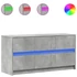 Kép 2/11 - Betonszürke szerelt fa TV-szekrény LED-ekkel 100 x 34 x 50 cm
