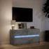 Kép 5/11 - Betonszürke szerelt fa TV-szekrény LED-ekkel 100 x 34 x 50 cm