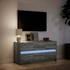 Kép 5/11 - Szürke sonoma színű szerelt fa LED-es TV-szekrény 100x34x50 cm
