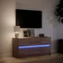 Kép 5/11 - Barna tölgy színű szerelt fa LED-es TV-szekrény 100x34x50 cm