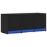 Kép 3/11 - Fekete szerelt fa TV-szekrény LED-ekkel 97 x 34 x 50 cm