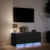Kép 5/11 - Fekete szerelt fa TV-szekrény LED-ekkel 97 x 34 x 50 cm