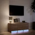 Kép 5/11 - Barna tölgy színű szerelt fa TV-szekrény LED-del 97x34x40 cm