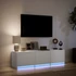 Kép 5/11 - Fehér szerelt fa TV-szekrény LED-ekkel 140 x 34 x 40 cm