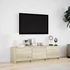 Kép 4/11 - Sonoma tölgy színű szerelt fa LED-es TV-szekrény 140x34x40 cm