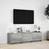 Kép 4/11 - Szürke sonoma színű szerelt fa LED-es TV-szekrény 140x34x40 cm