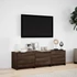 Kép 4/11 - Barna tölgy színű szerelt fa LED-es TV-szekrény 140x34x40 cm