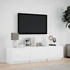 Kép 4/11 - Fehér szerelt fa TV-szekrény LED-ekkel 165 x 34 x 40 cm