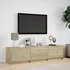 Kép 4/11 - Sonoma tölgy színű szerelt fa TV-szekrény LED-del 165x34x40 cm